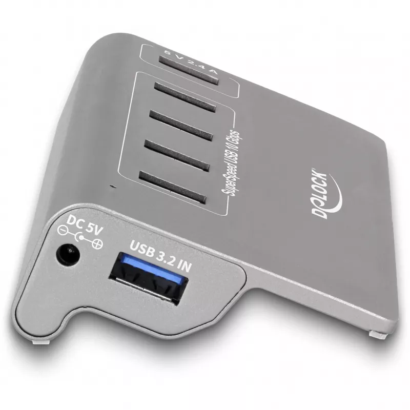 DeLOCK USB Hub 10 Gbps 4 Type-A Ports 1 Fast Charging Port