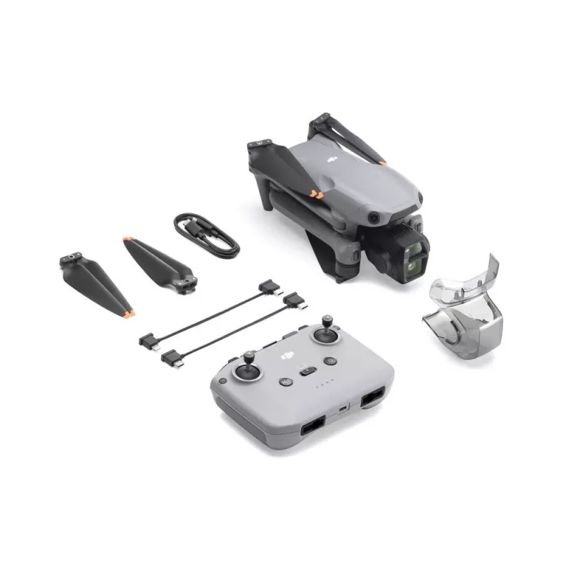 Quadcopter DJI Air 3s RC-N3 — 50 MP camera, 4K (3840×2160), 4 rotors, max speed 27 m/s, range 32,000 m, 4276 mAh battery, grey