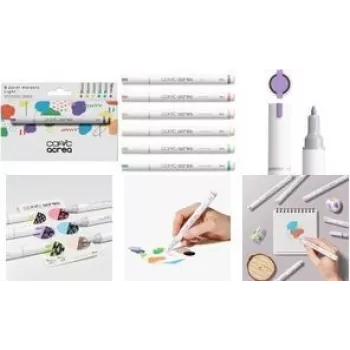 Marker set COPIC 20077602 — 6 colors, 0.8 mm tip