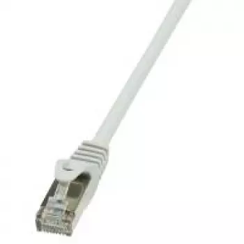 LogiLink CP1102D RJ45 network cable, patch cable CAT 5e SF/UTP 15.00 m grey 1 pc.