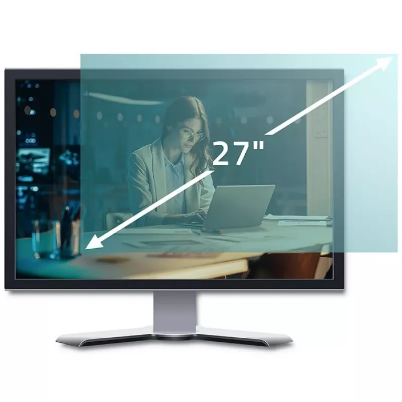 Qoltec 51049 Anti Blue Light Filter 27 | 16:9 | Eye protection | Anti Glare