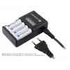 Battery charger everActive NC450B — 4‑cell AAA charger, 110/230V AC, black