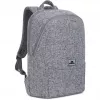 RIVACASE Anvik 15.6 laptop backpack, 15L, gray, waterproof fabric, pockets for 10.5 tablet, smartphone, documents, accessories, bottle