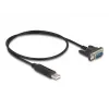 DeLOCK USB 2.0 to serial RS-232 adapter 50 cm FTDI Black