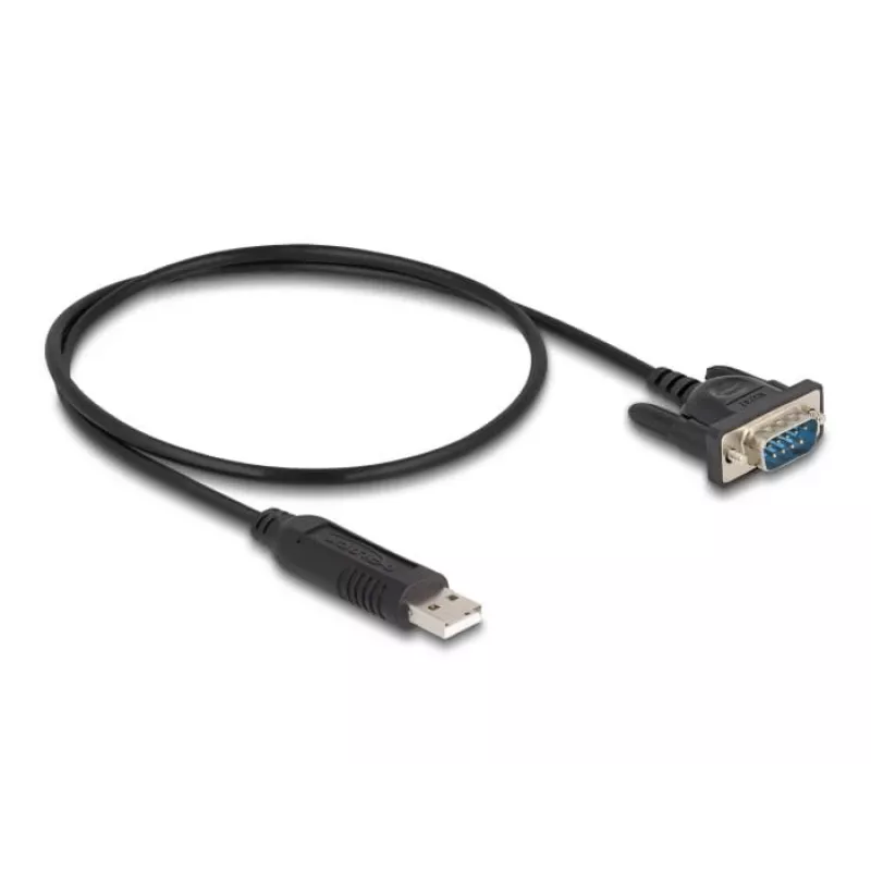 DeLOCK USB 2.0 to serial RS-232 adapter 50 cm FTDI Black