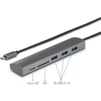Renkforce RF-3374948 Interface Hub USB 2.0 Type-C 5000 Mbit/s Silver (RF-3374948)