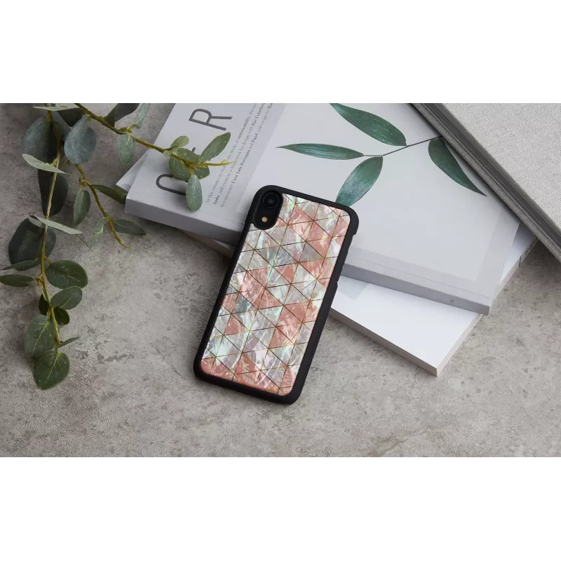 Phone case iKins for iPhone XR — Diamond pattern, black