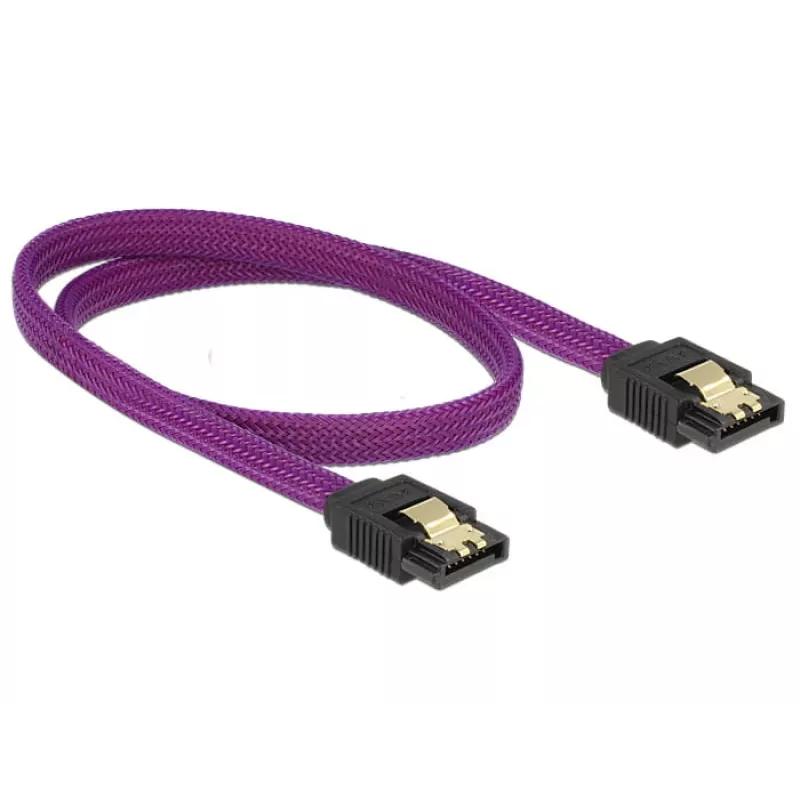 SATA cable DeLOCK 83691 0.5 m SATA 7-pin Purple