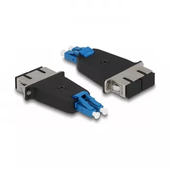 DeLOCK Optical Fiber Hybrid Coupler LC Duplex male to SC Duplex female blue