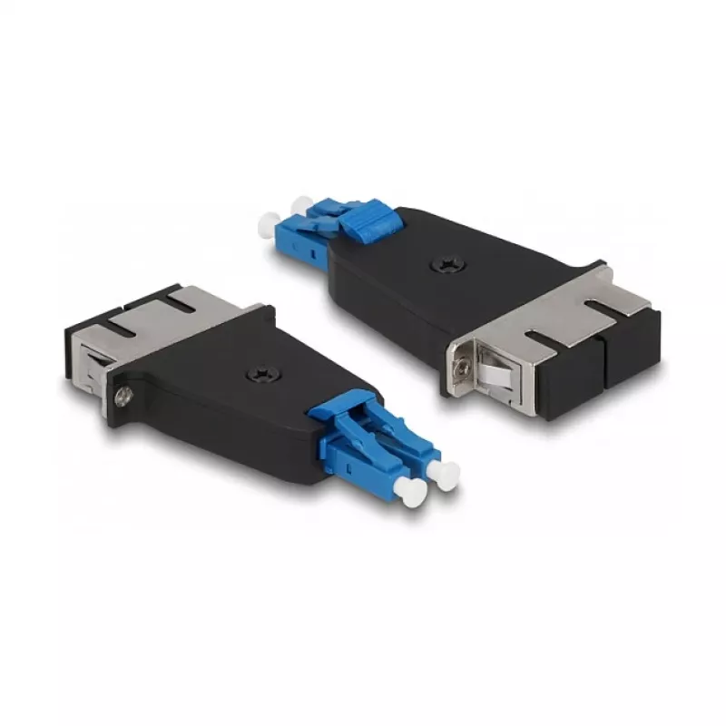 DeLOCK Optical Fiber Hybrid Coupler LC Duplex male to SC Duplex female blue