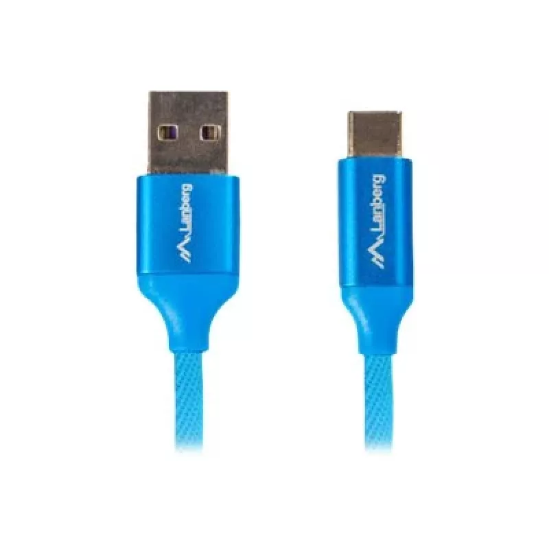 USB 2.0 cable LANBERG CA-USBO-21CU-0010-BL — USB A to USB C, 1 m, blue