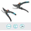 garden shears PremiumCut Pro - fresh wood Grey/turquoise, Bypass