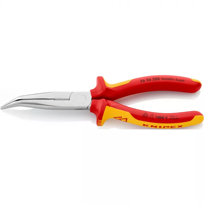KNIPEX INSULATED PLIERS 1000V BENT ELONGATED 200mm