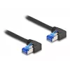 Network Cable DeLOCK RJ45 Cat.6A S/FTP Right Angled 1m Black