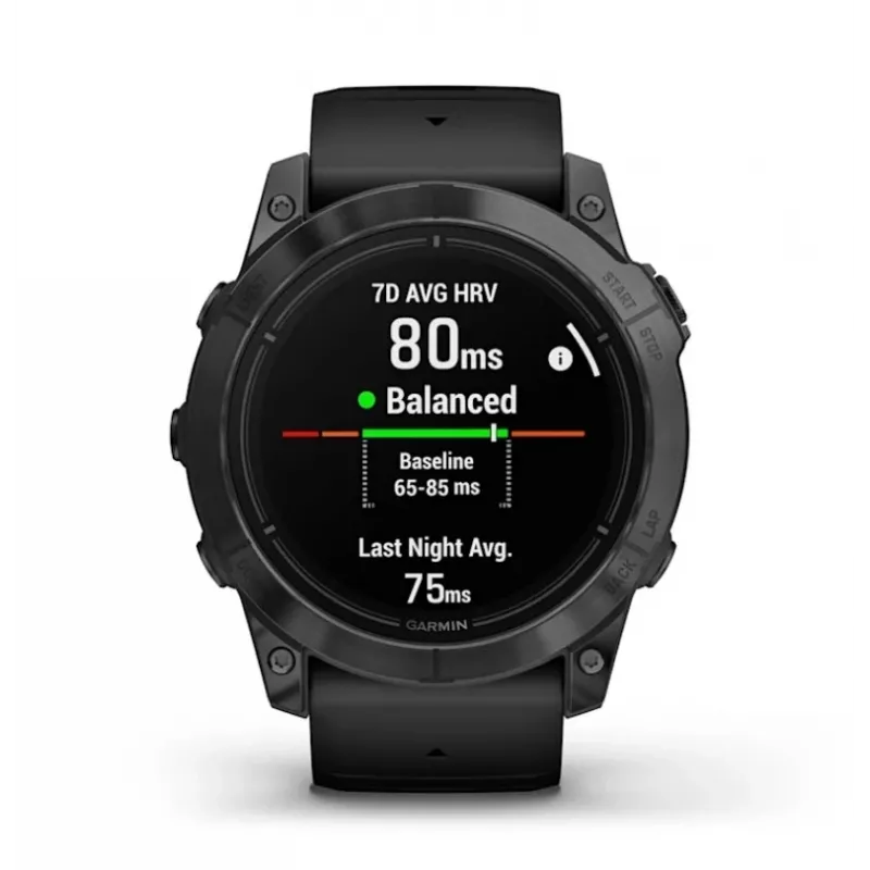 Smartwatch GARMIN epix Pro (Gen 2) — 1.4 inch AMOLED 454×454, 32 GB, GPS, Wi‑Fi, Bluetooth, 51 mm case, 98 g, black silicone