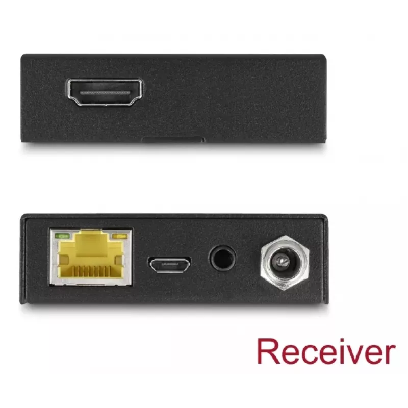 AV transmitter & receiver set DELOCK 65955 — Cat6/Cat6a HDMI extender, up to 3840×2160, wired, Micro-USB B power