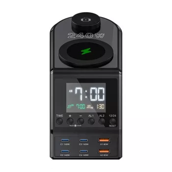 Alarm clock BlitzWolf BW-FW10 with 2×USB-A and 4×USB-C ports