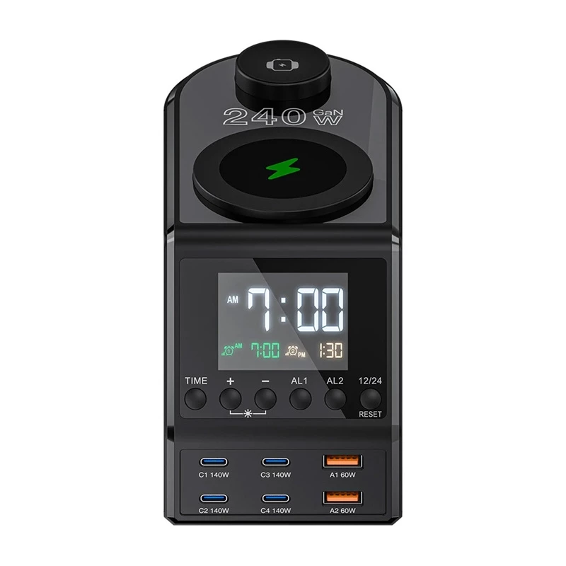 Alarm clock BlitzWolf BW-FW10 with 2×USB-A and 4×USB-C ports