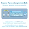 XXL desk pad for mouse and kayboard, blue