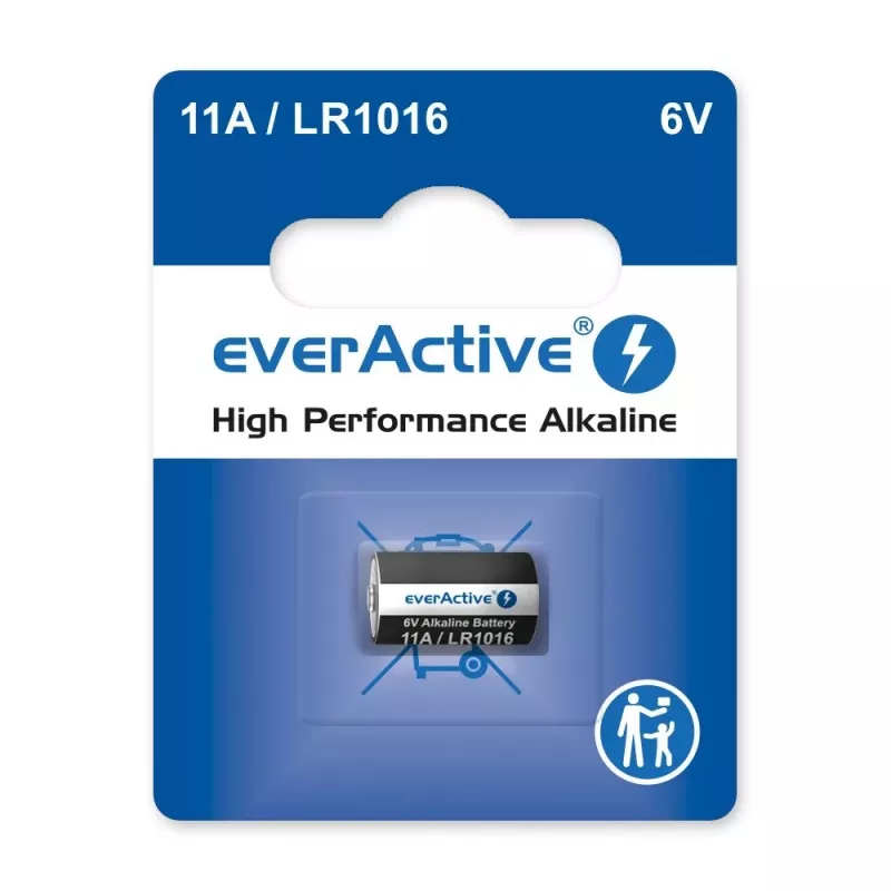 Battery for car remote control everActive 11A LR1016 MN11 6V alkaline, button 10.3×16 mm, 1 pc