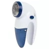 Fabric shaver CLATRONIC TC 3759 – battery 2×AA, stainless steel blade and foil Ø45 mm, blue/white