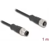 Delock M12 Cable A-coded 8 Pin Plug to Socket PVC 1 m (80803)
