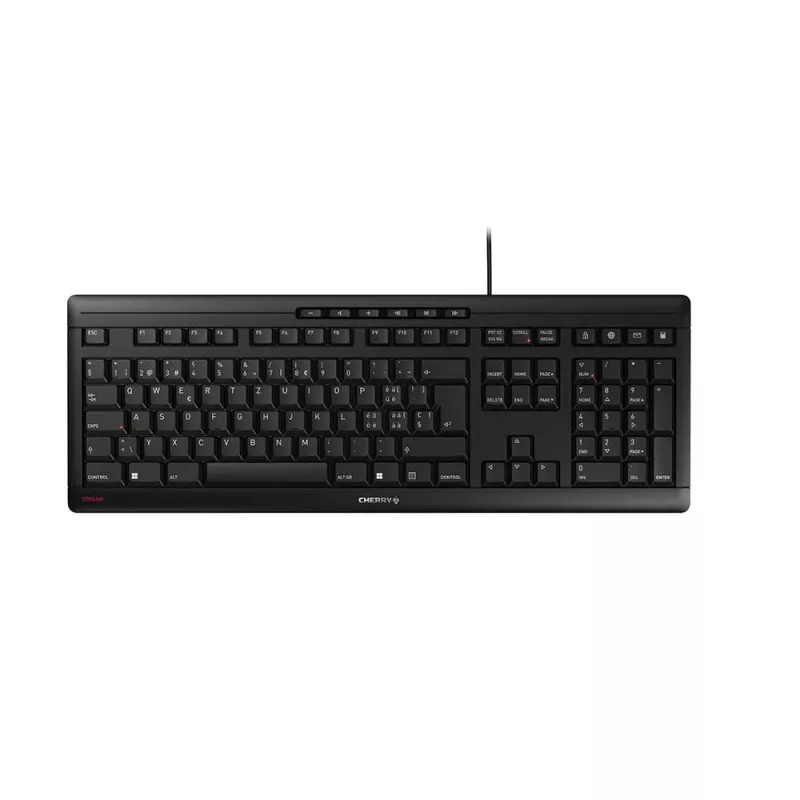 Keyboard CHERRY STREAM JK-8500CH-2 USB QWERTZ Swiss Black
