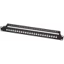 19inch fibre optic panel for 24x LC duplex/SC simplex couplings - black
