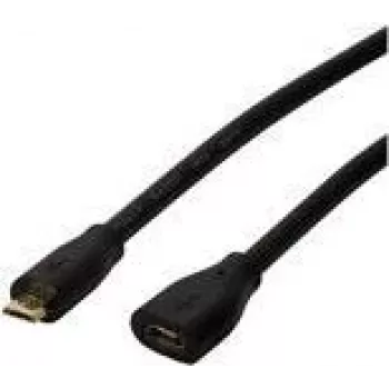 Logilink - USB-Extension Cable - Micro-USB Type B (M) to Micro-USB Type B (W) - USB 2.0 - 3 m - Black (CU0124)
