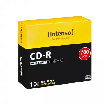 CD-R Intenso 1801622 700 MB 52x Printable 10 pcs Slim Case