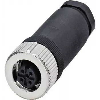 Phoenix Contact 1662968 Wire Connector M12 Black - Stainless Steel (1662968)