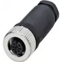 Phoenix Contact 1662968 Wire Connector M12 Black - Stainless Steel (1662968)