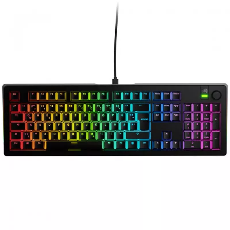 Mechanical Gaming Keyboard GLORIOUS GMMK 3 100% Pre-Built ISO (DE) with Fox Switches, black