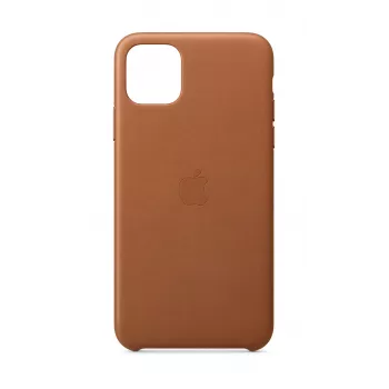 Apple - Case for mobile phone - leather, bearbeitetes Aluminium - Saddle Brown - for iPhone 11 Pro Max (MX0D2ZM/A)