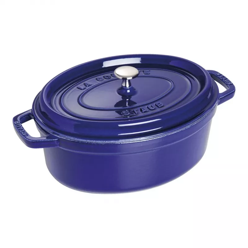 Cast iron cocotte Staub 4.25 L, 29 cm, blue