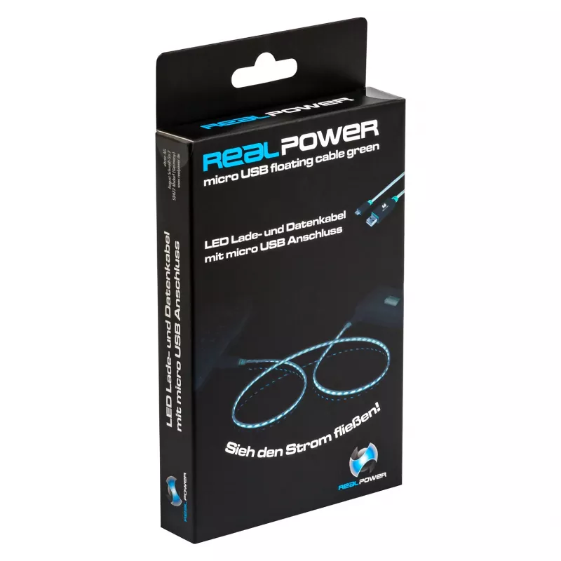 USB Cable RealPower A/Micro-USB B 0.75m