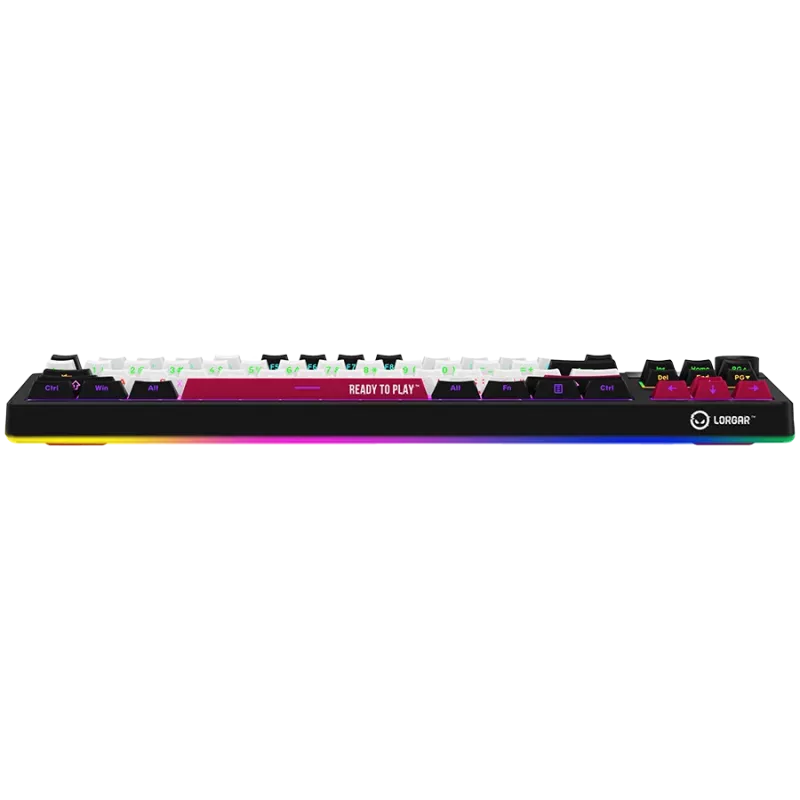 LORGAR KBP70TKLW, Wireless TKL Mechanical Gaming Keyboard Pro, Black/red, EN layout