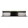 DeLOCK 66876 patch panel 1U Cat6a Black Metal