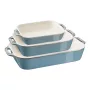 Staub 40508-172-0 Ceramic Rectangular Bakeware Set, 3-Piece, Antique Turquoise