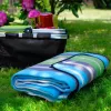 Picnic blanket PROMIS KP200PZ, green stripes, 200 x 150 cm