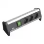 Power extension Bachmann DESK 1 3m 3 AC outlets Black Grey