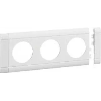 HAGER GB080309016 cover plate Triple-gang Socket Outlet stackable halogen-free (GB080309016)