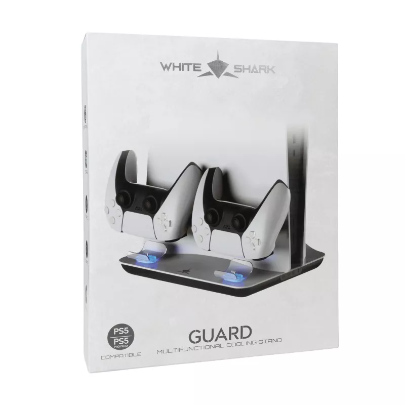 Cooling pad White Shark Guard-2 for PS5 with integrated charging dock (model PS5-05102V2)