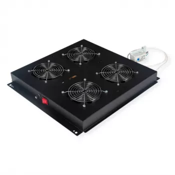 Airflow unit ROLINE 19IN DACHLÜFTEREINHEIT 4 Airflow Black – ROLINE 26.21.0246