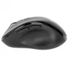 Manhattan Ergonomic Wireless Mouse, Right Handed, Adjustable 800/1200/1600dpi, 2.4Ghz (up to 10m), Six Button with Scroll Wheel, Combo USB=A and USB-C receiver, Black, AA battery (included), Three Year Warranty
