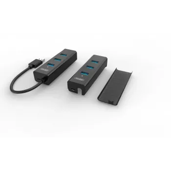 UNITEK Y-3089 interface hub USB 3.2 Gen 1 (3.1 Gen 1) Type-A 5000 Mbit/s Black