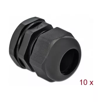 Cable Gland DeLOCK 60224 Black Plastic 10 pc(s)