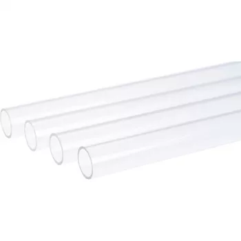 HardTube 12/10mm acrylic (PMMA) clear 60cm, Tube transparent, 4er Set