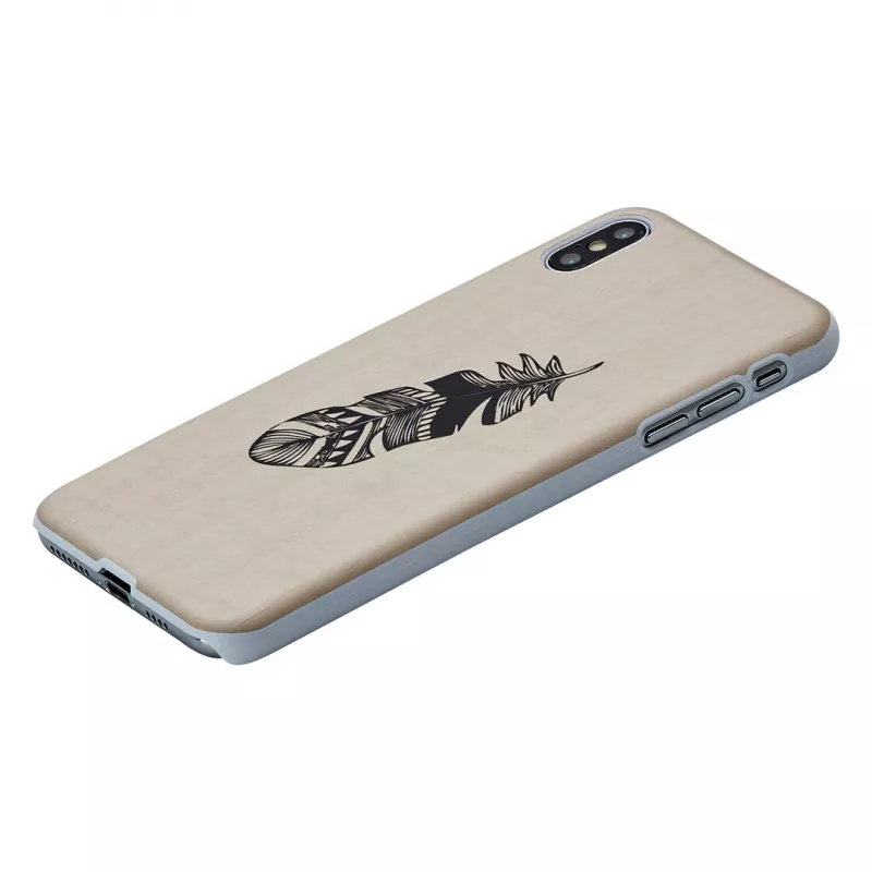 Smartphone case man and wood for iPhone XS Max — Indian White