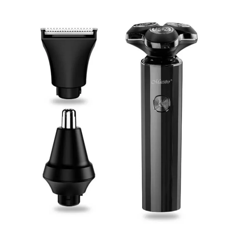 Shaving kit Maestro MR-676 3-in-1 USB rechargeable compact design